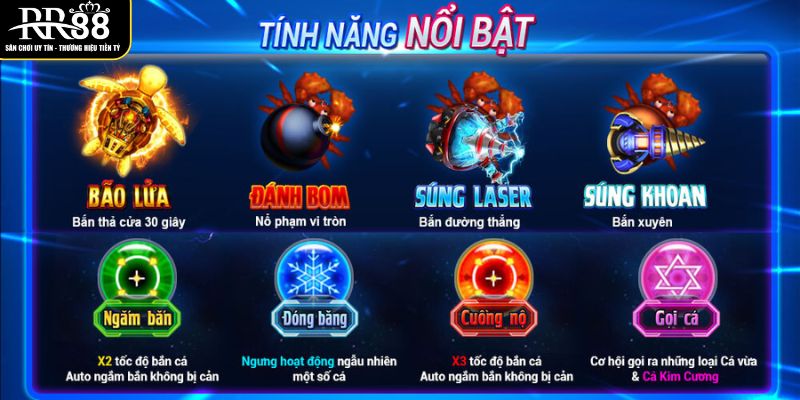 Bắn Cá Rùa Xanh – Săn Thưởng Cực Đỉnh, Thống Trị Đại Dương san-ca-rua-xanh-voi-ngan-vu-khi-khung